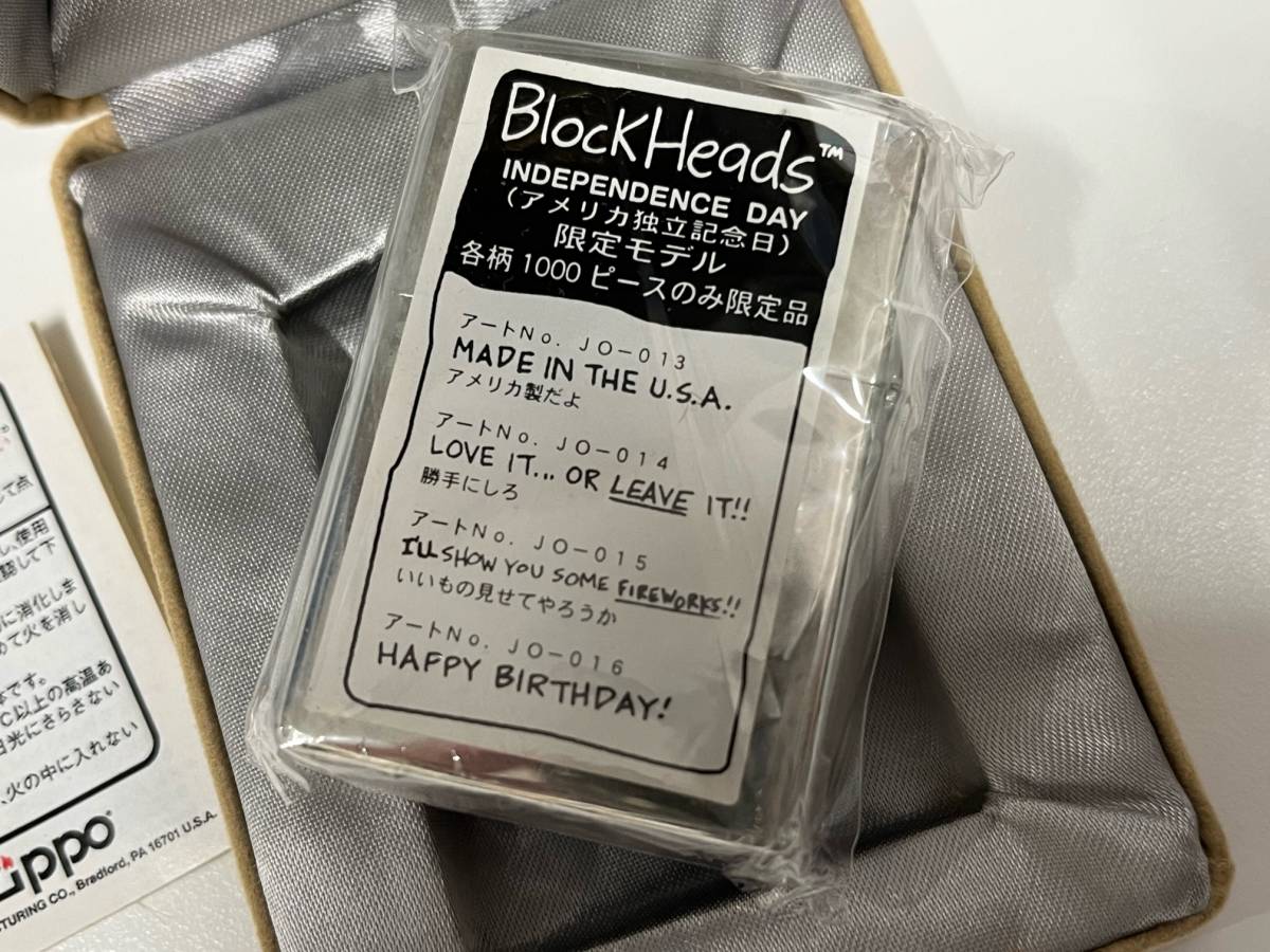 未使用 Zippo ジッポ オイルライター Block Heads アメリカ独立記念日 