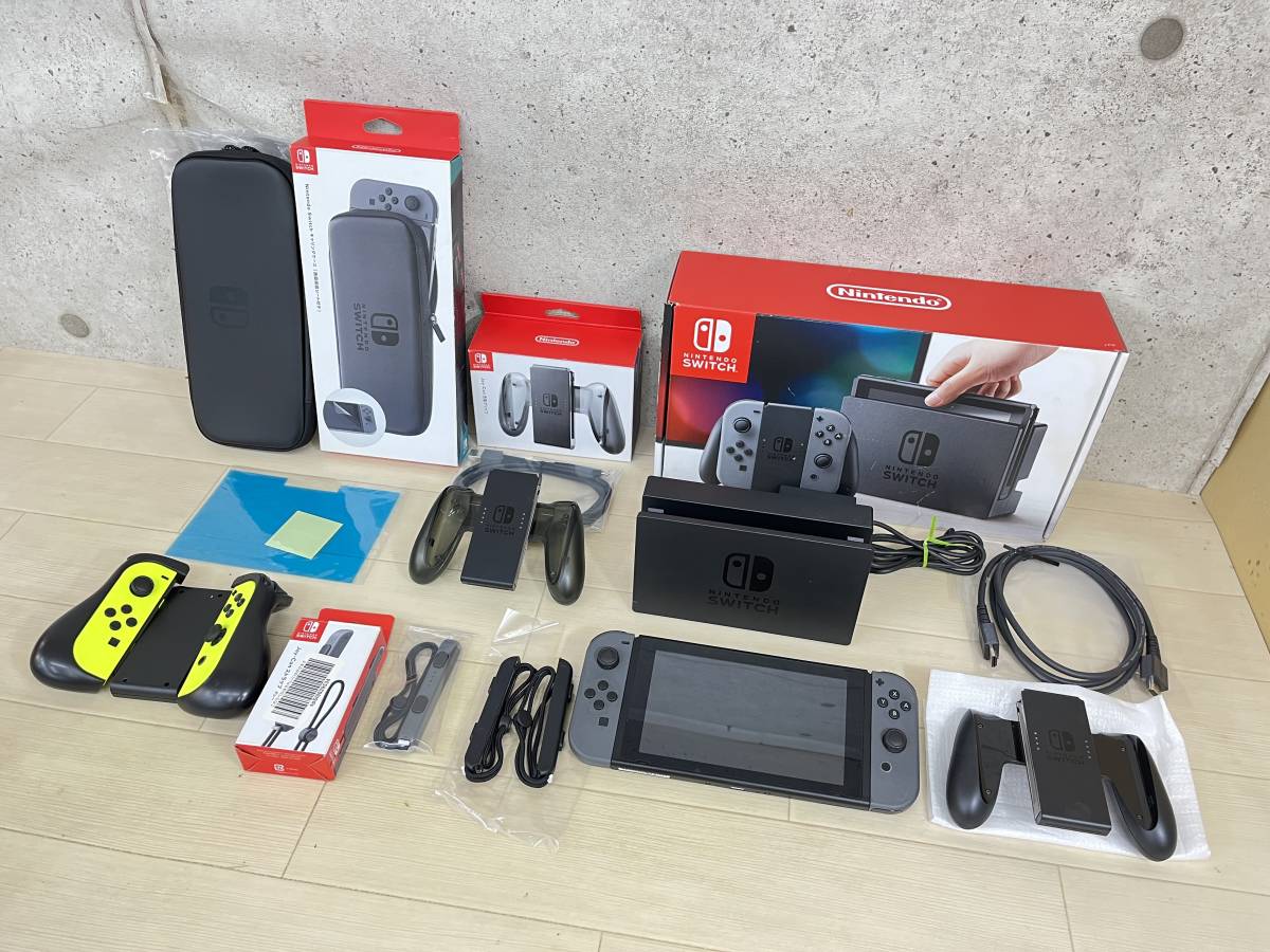 お買い得，限定セール 任天堂 Nintendo Switch ニンテンドースイッチ ハード 本体 HAC-S-KAAAA セット ジョイコン 充電グリップ ジョイコンストラップ ケース 等(ニンテンドースイッチ本体)｜売買されたオークション情報 ニンテンドースイッチ本体