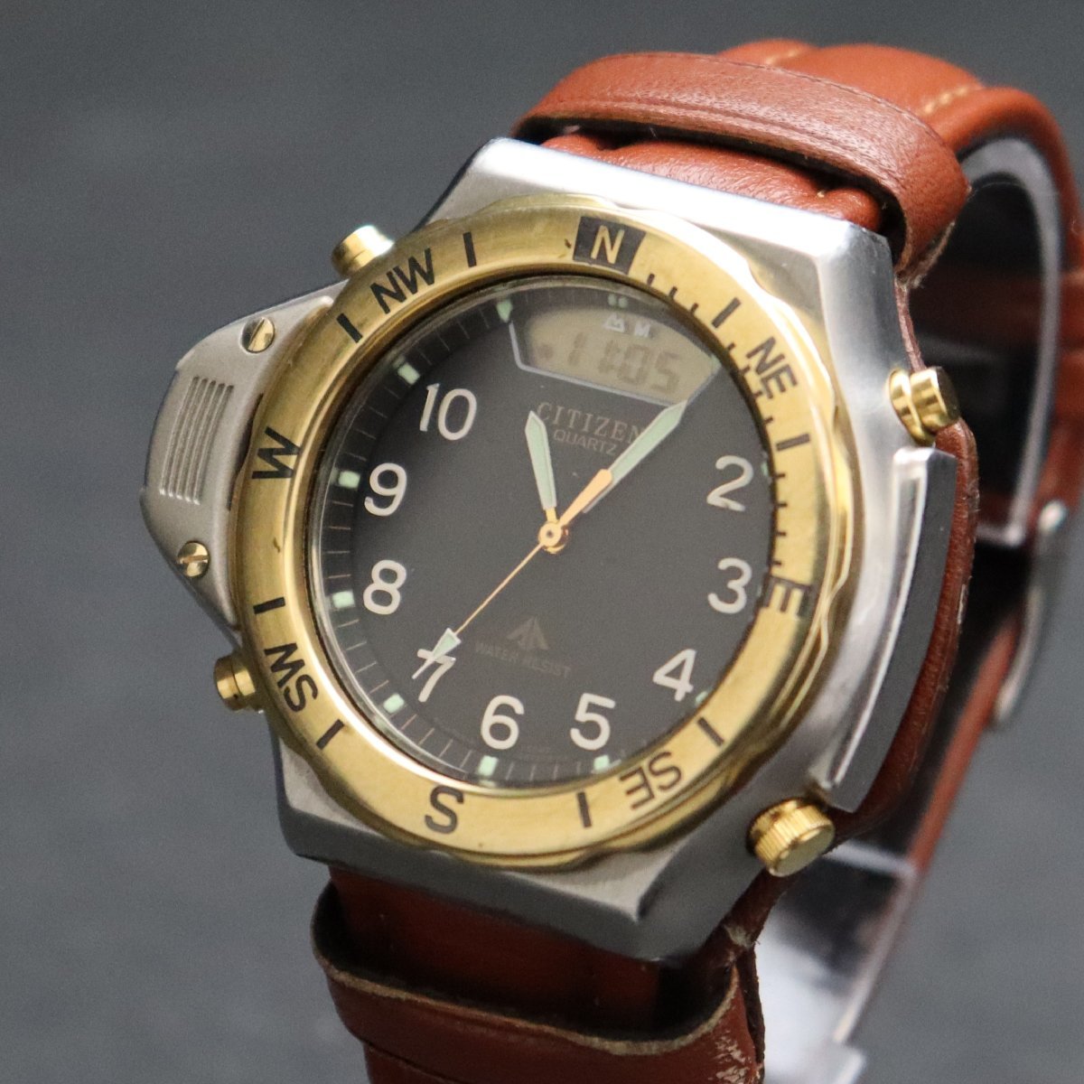 Citizen Watch Altimeter Altichron Hands-On Analog Compass CITIZEN 