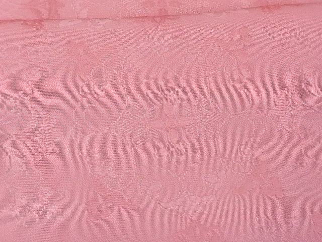 平和屋-こころ店□色無地 反物 着尺 平安織 京染元ホリケン 花丸地紋 