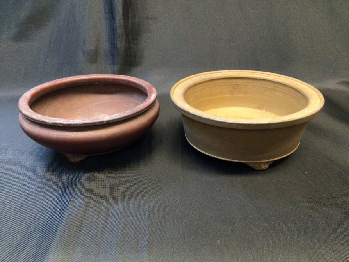 盆栽鉢　美芸　2点　雲足