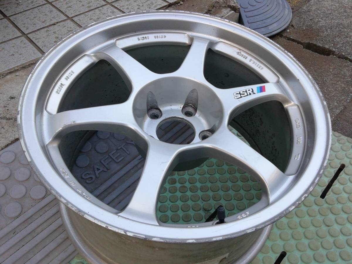 超軽量 SSR TYPE-C 9.5J×17 +15 5穴 114.3 シルバー 2本 GT-Rサイズ 