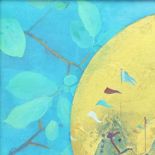 真作】【WISH】池田彰彦 日本画 6号 金箔・金泥仕様 ◇美人 〇創画会
