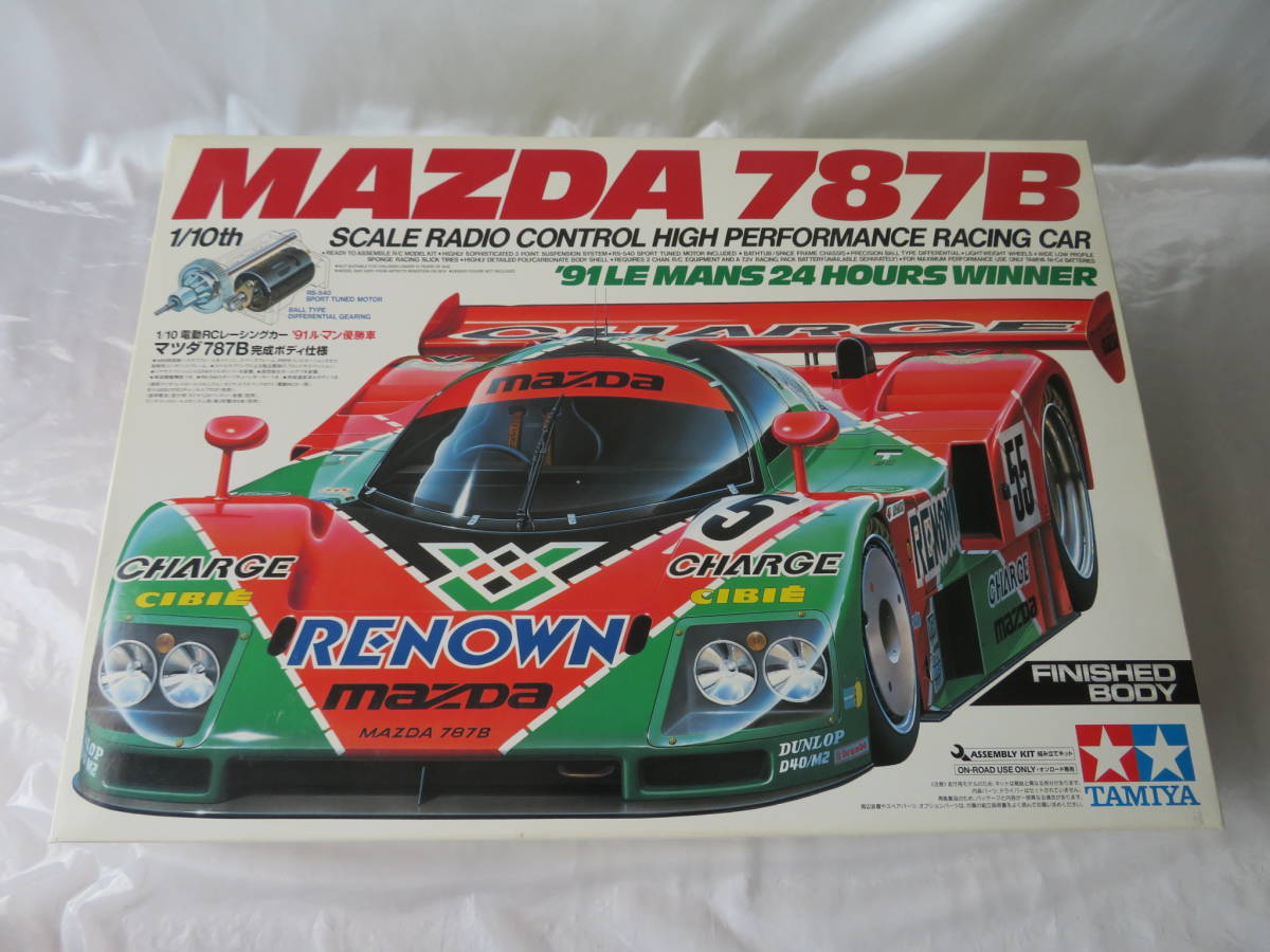B.【TAMIYA】MAZDA 787B 91ル・マン優勝車 完成ボディ使用 1/10電動RC  