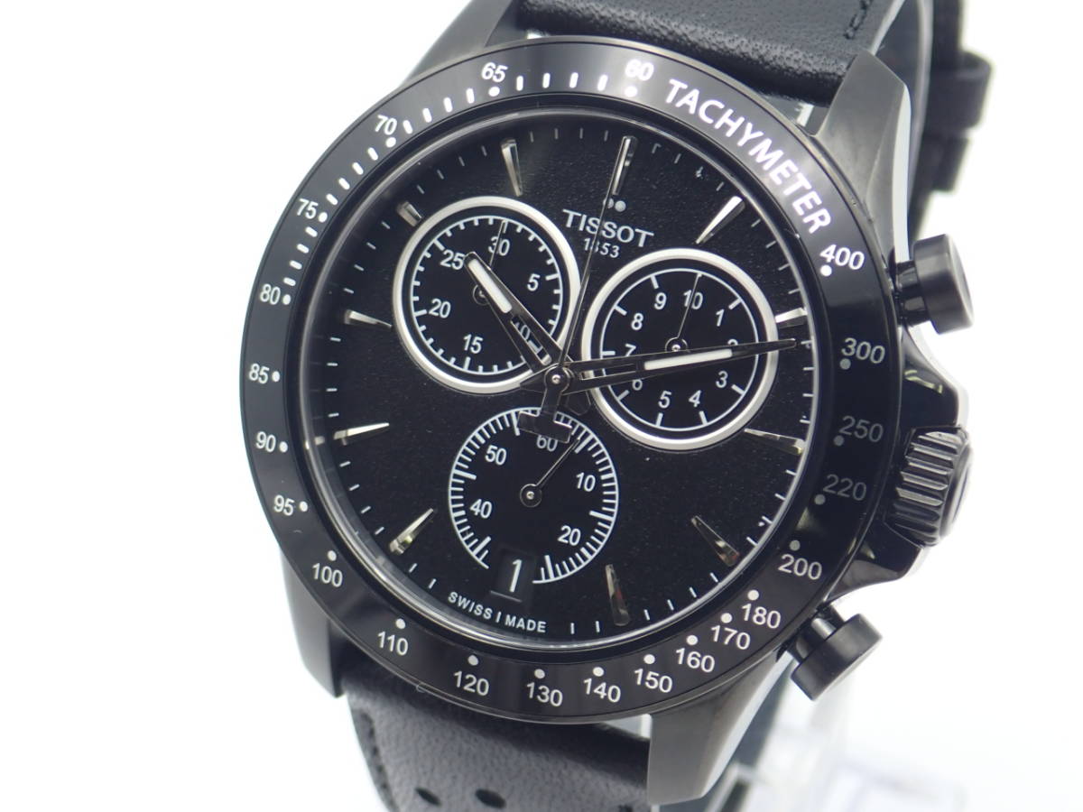 【人気，人気SALE】 １円 稼働品 TISSOT ティソ V8 クロノグラフ T106417 クオーツ メンズ腕時計 黒文字盤/029213(ティソ)｜売買されたオークション情報、yahooの商品情報をアーカイブ公開 - オークファン ティソ
