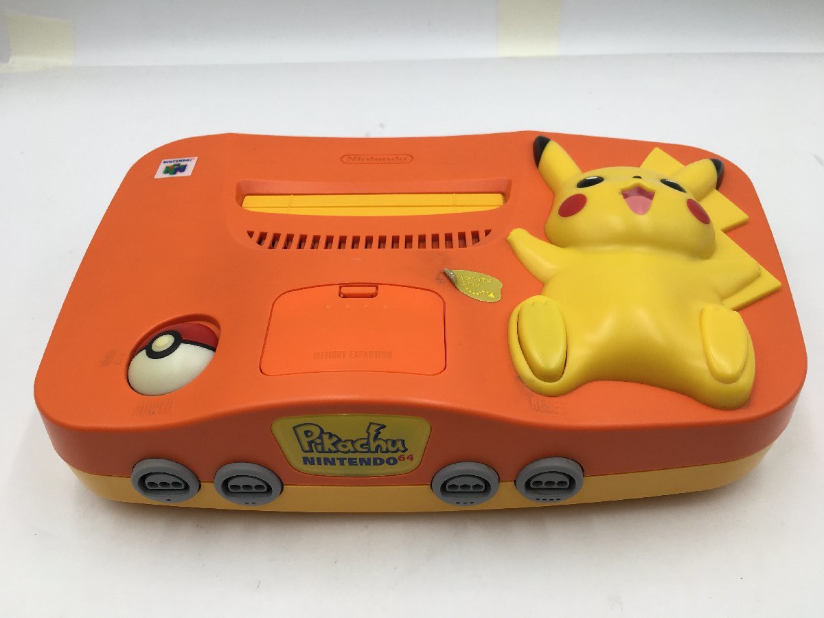 ♪△【Nintendo】NINTENDO64本体/コントローラー ピカチュウ オレンジ