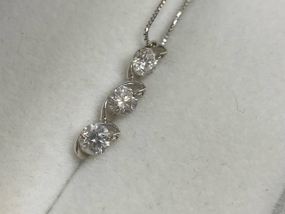 ダイヤモンド 1.01刻印 K18WG ネックレス 鑑別書付 ◇9874 | VACHAMBER.COM