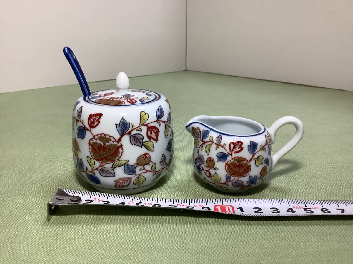 ☆有田焼 源右衛門窯／シュガーポット & クリーマー／未使用 保管品