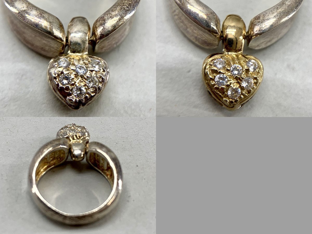 Folli Follie フォリフォリ SILVER 925 750 K18 ネックレス リング 