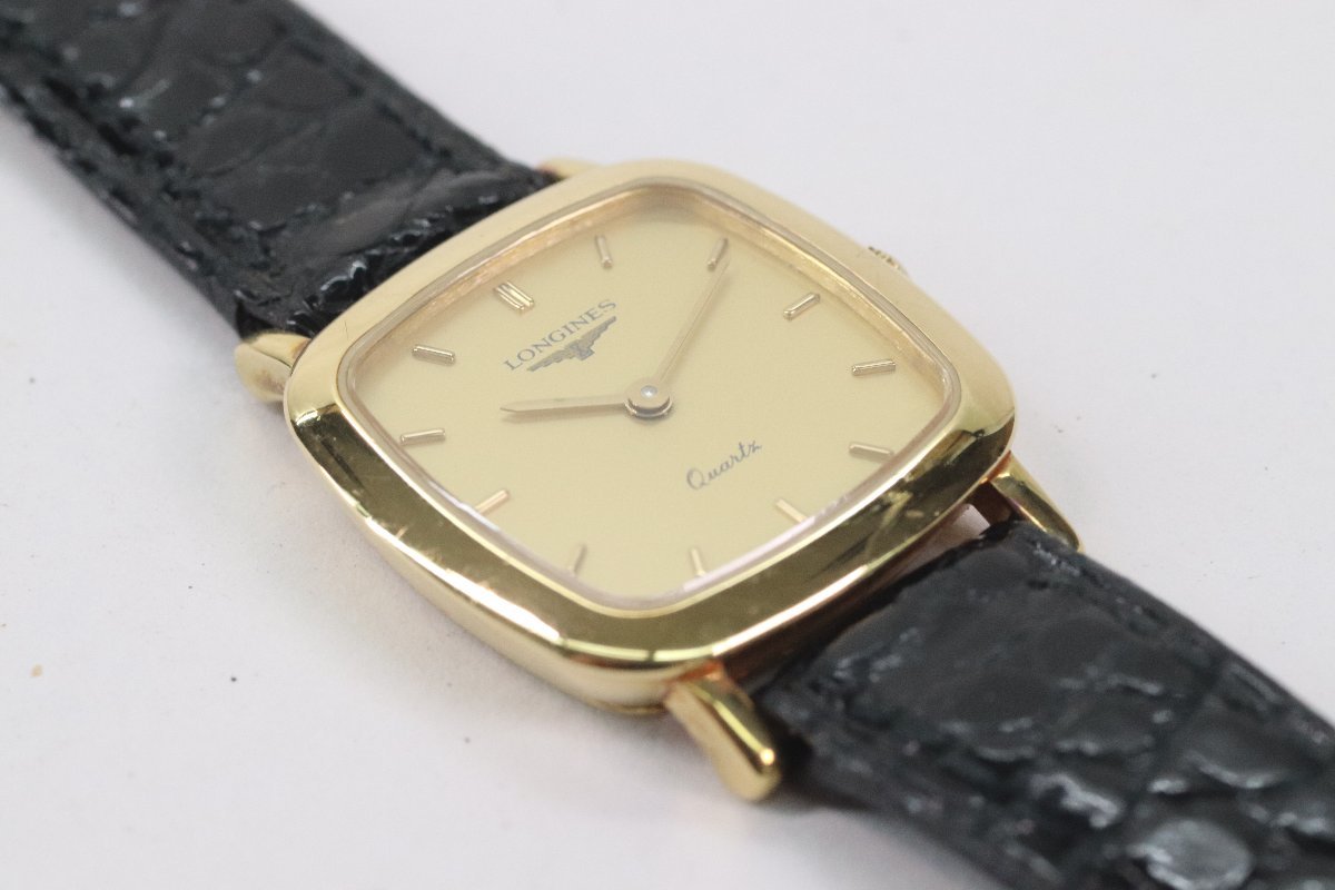 LONGINES ロンジン 18K/750 金無垢 153 7380 クォーツ レディース 
