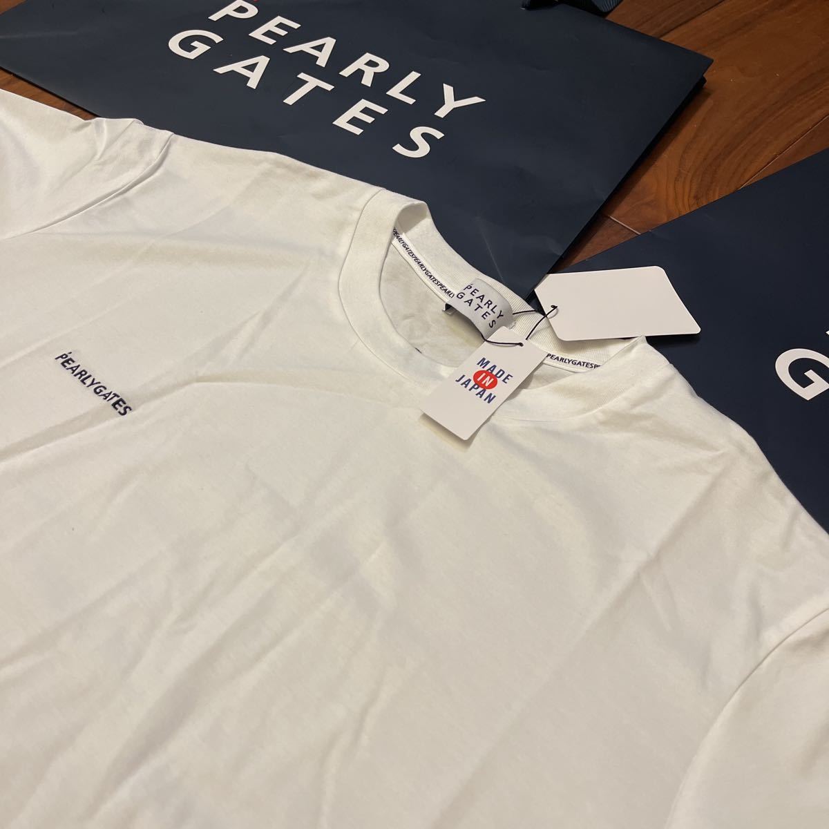 未使用!日本製! PEARLY GATES パーリーゲイツ Tシャツ ホワイト 6