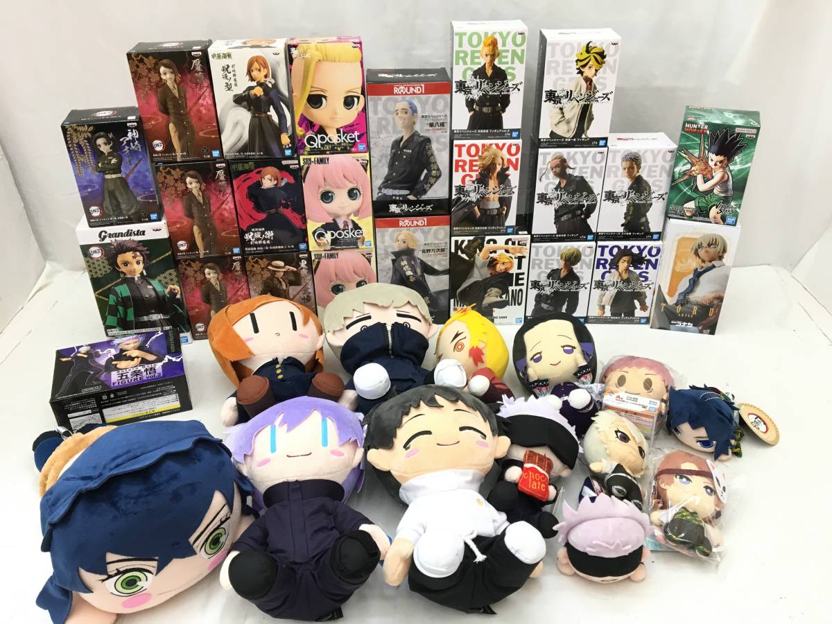 少年漫画ジャンプ系フィギュア＆ぬいぐるみまとめ 呪術廻戦 五条悟 野薔薇 鬼滅の刃 魘夢 東リべ 佐野万次郎 武道 龍宮寺 スパイファミリー
