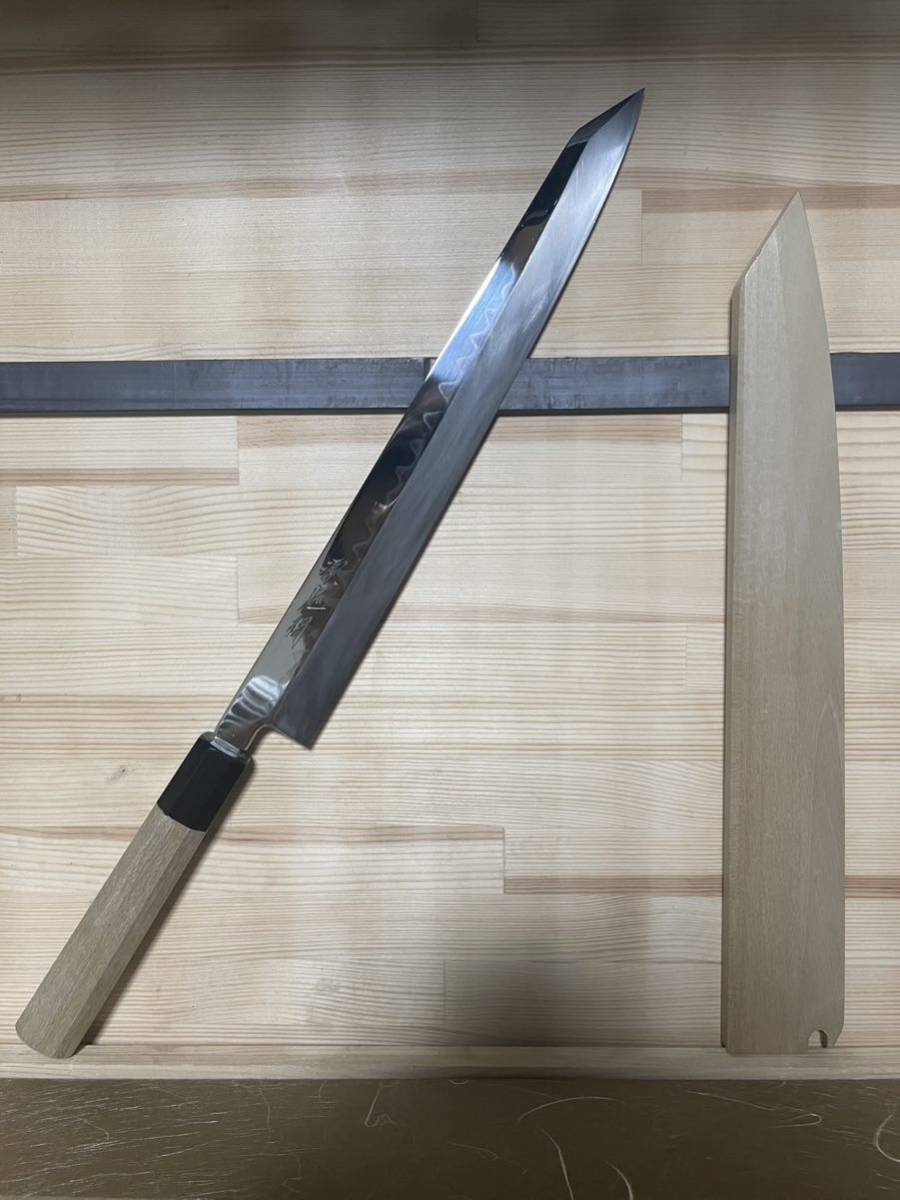 刺し身包丁 丸刀 包丁 11409先丸包丁尺二刺身包丁鏡面仕上げ刃