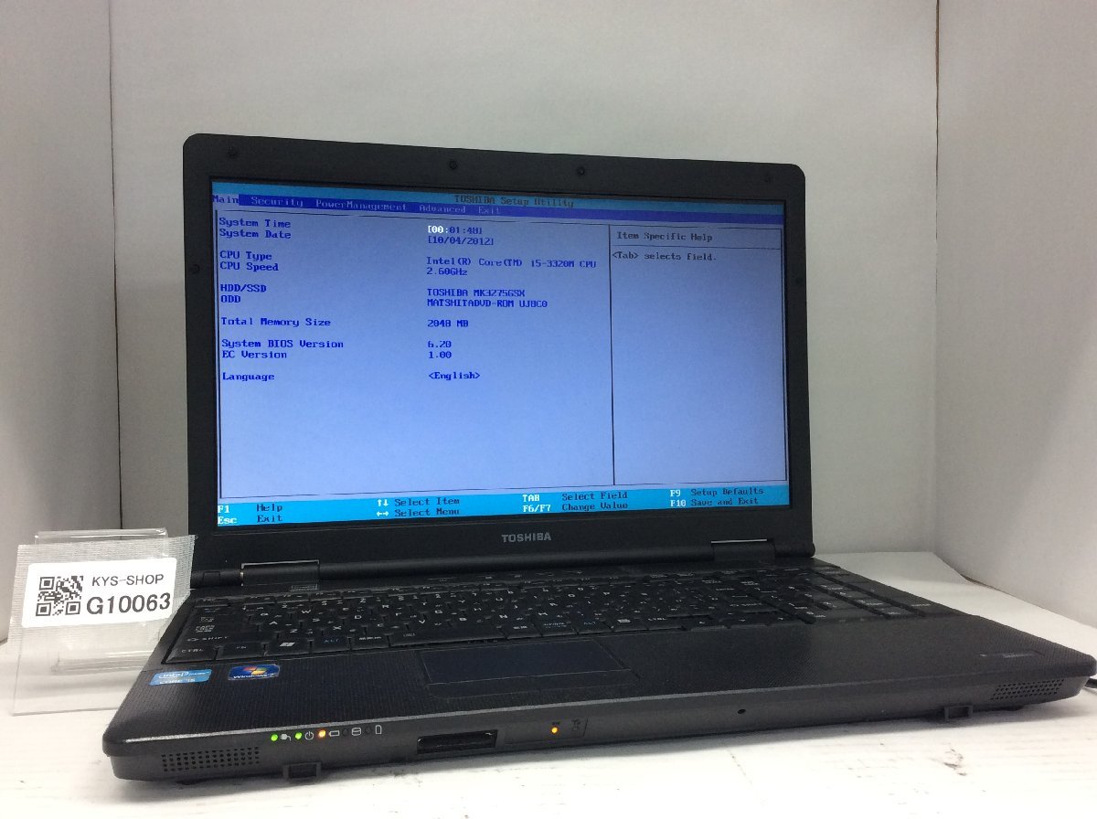 ジャンク/ TOSHIBA dynabook Satellite B552/F PB552FBBP27B51 Intel Core i5 ...