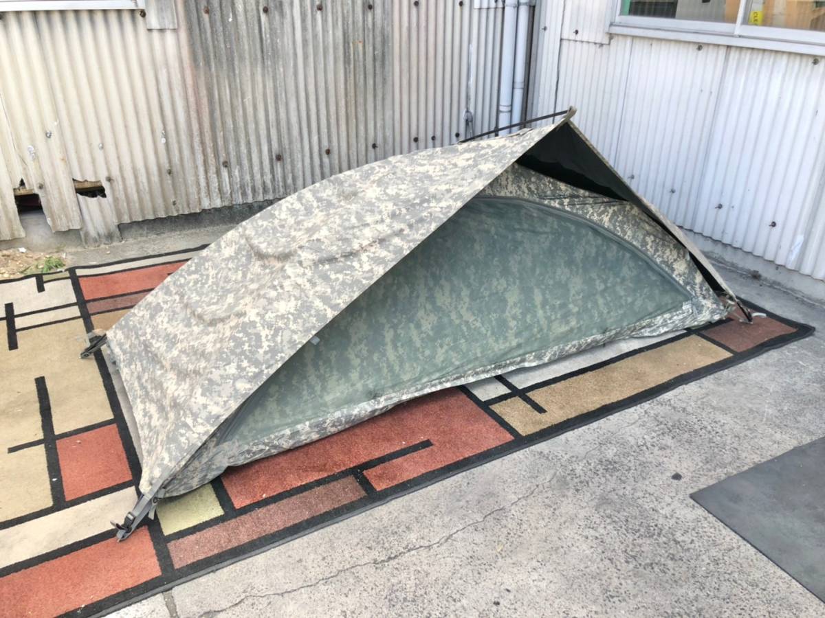米軍放出品&frasl;美品☆未使用品 米軍 実物 Improved : Shelter Combat Military US 0 米軍改良型コンバットシェルターテント Surplus Tent 一人用テント コンバットテント フライシート付