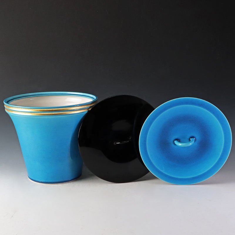 二代中村翠嵐 浅黄交趾牡丹唐草 皆具 共箱 共布 茶道具 保証品 - メルカリ