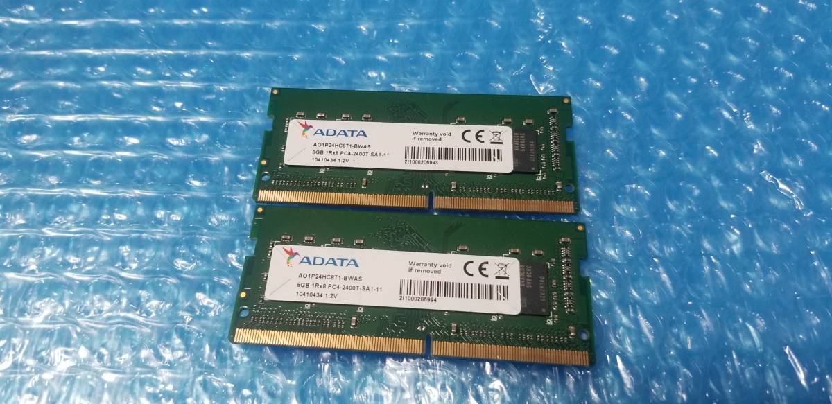 即決 A-DATA製 8GB×2枚 計16GB DDR4 PC4-2400T PC4-19200 260pin 送料