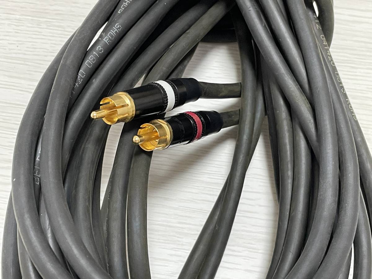 ベルデン BELDEN 8412 RCA 赤白ライン ケーブル カラー 黒 7m x 2本ペア