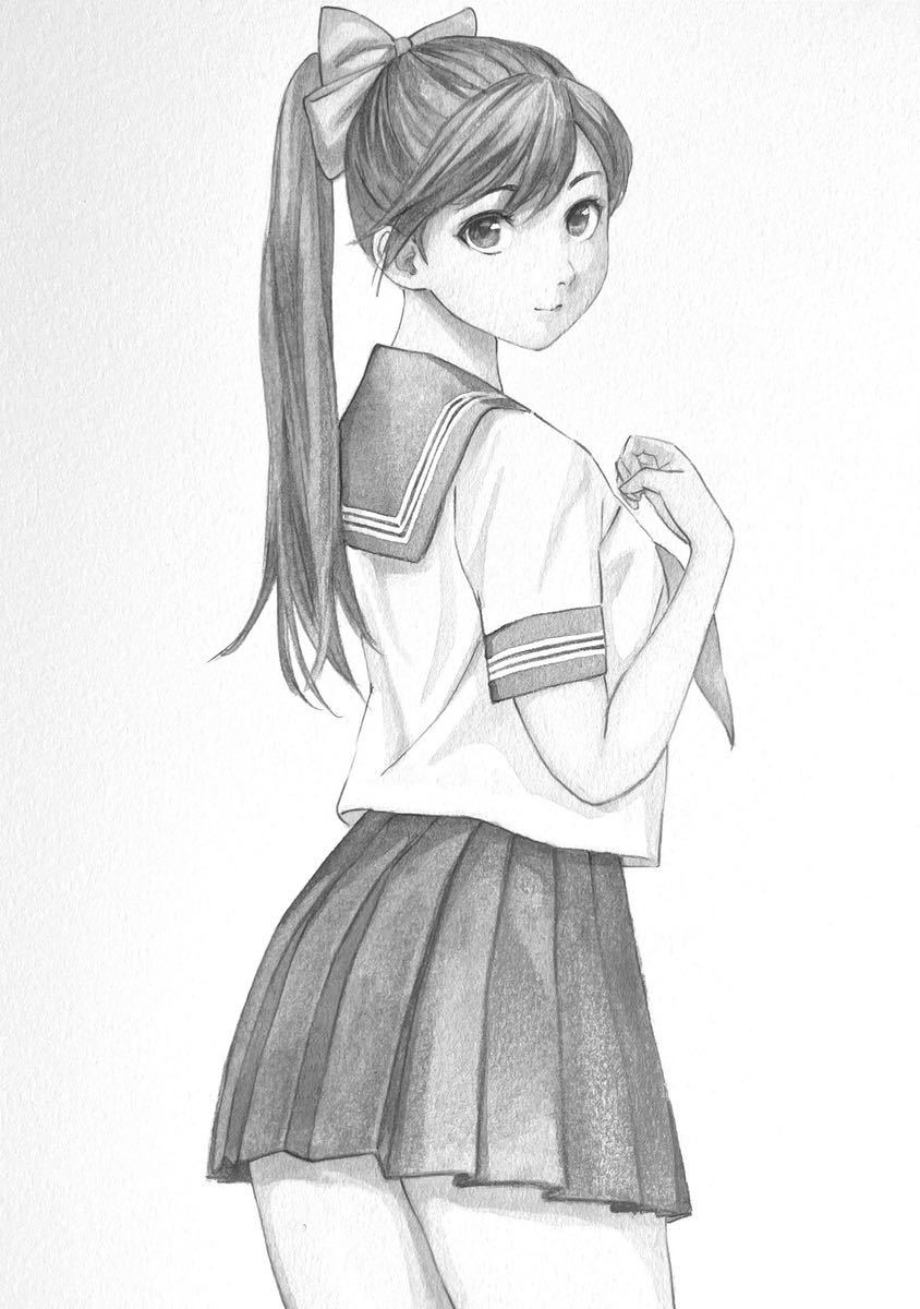 手描きイラスト A5 オリジナル 手描きイラスト オリジナル 〔手描き