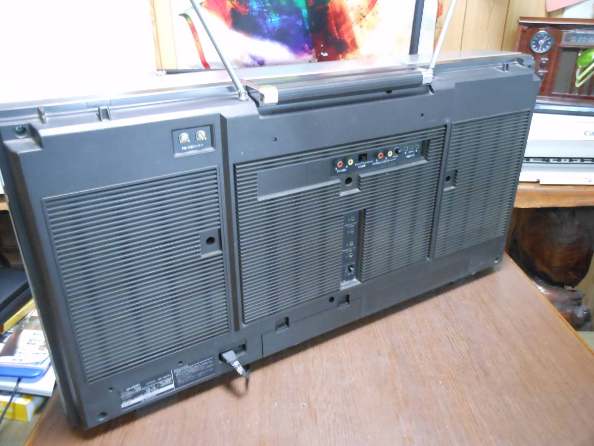 動作品 昭和レトロ SHARP シャープ GF-1000 W大型ラジカセ 両方動作OK