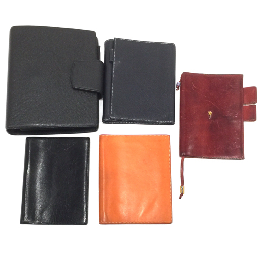 ファーバーカステル システム手帳 カバー 黒 保存袋付 他 アシュフォード / ブルックリン 等 計5点 セット