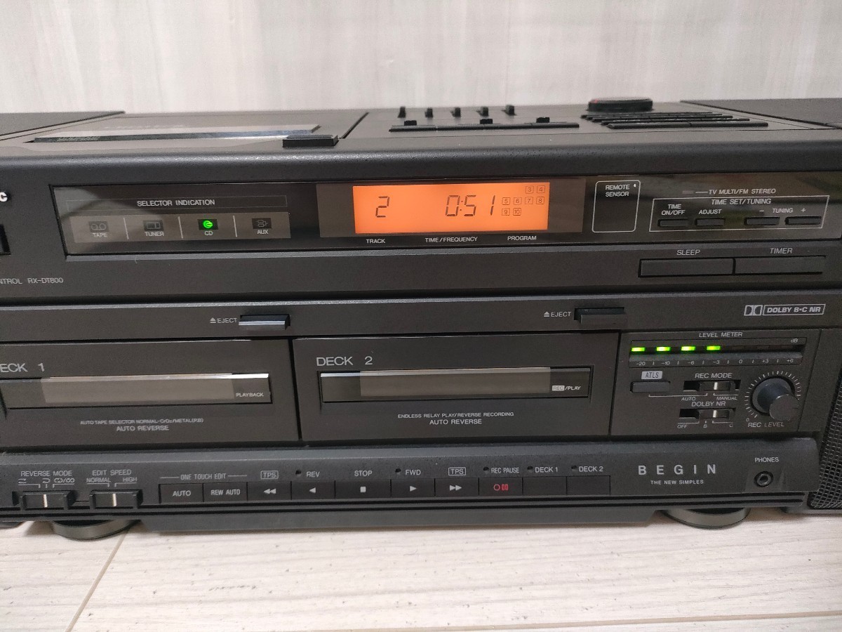 Panasonic DIGITAL RX-DT800 CD/カセットデッキ BEGIN THE NEW SIMPLES