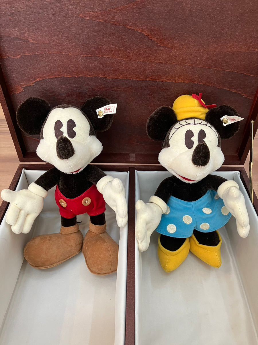 B/90 シュタイフ ディズニー ミッキー ミニー ぬいぐるみ 70周年