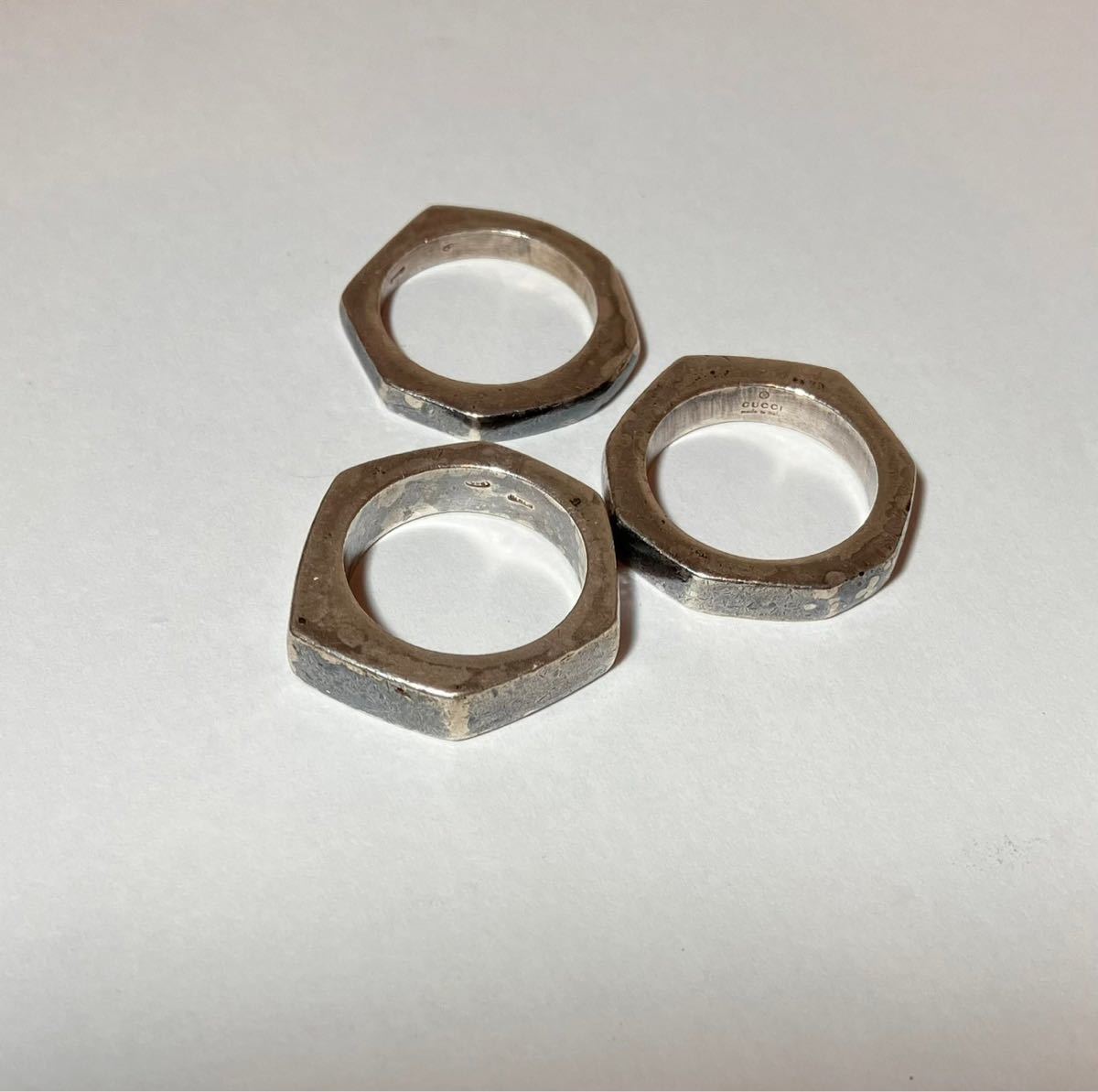 B/100 GUCCI トリプルリング　GUCCI3連リング