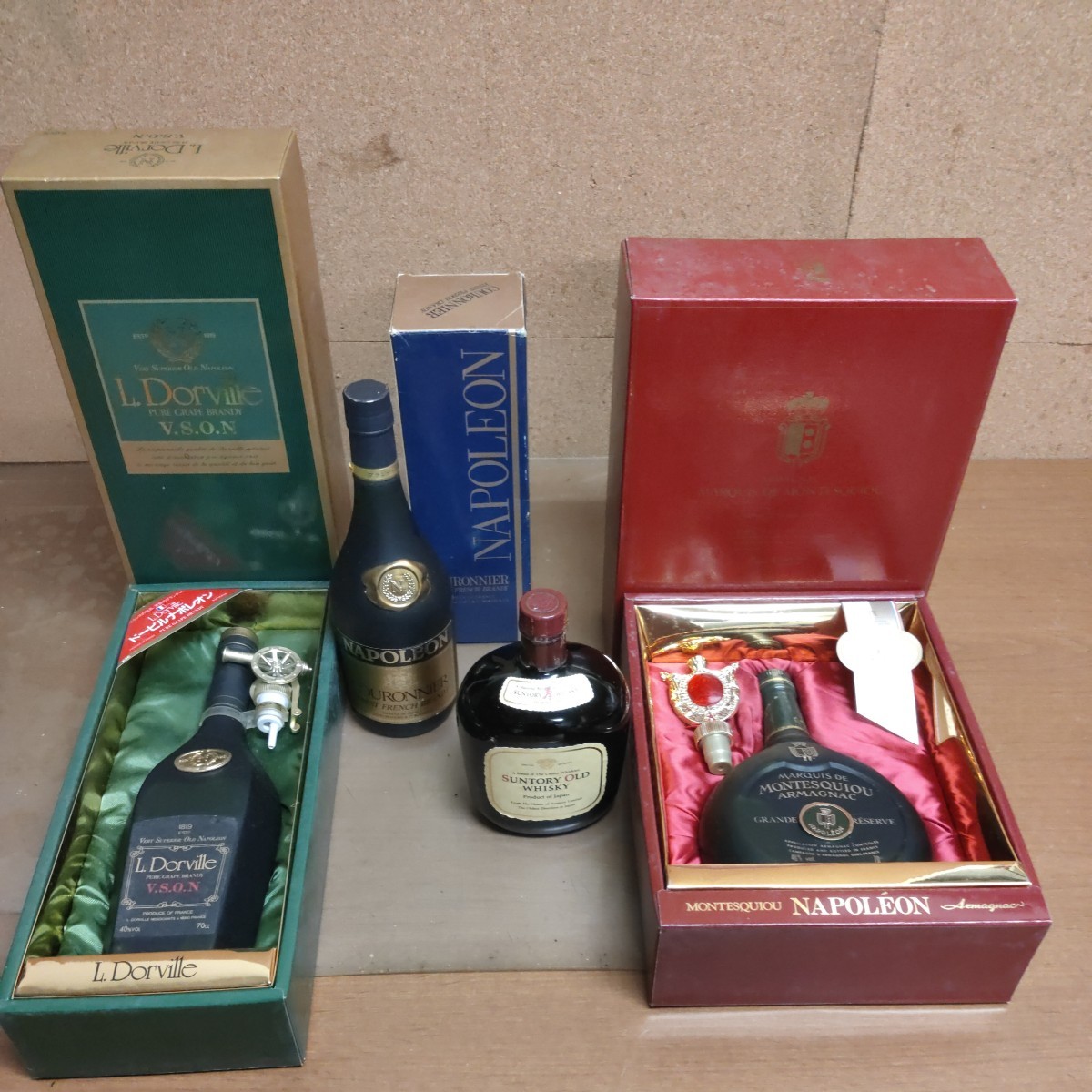 ②未開封 ナポレオン ブランデー 4本売り 古酒 お酒 お酒 古酒 NAPOLEON ナポレオン ウイスキー ブランデー 未開封