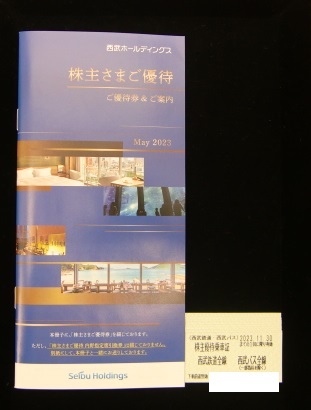 西武ホールディングス 株主優待券冊子(1000株以上)1冊+内野指定席引換