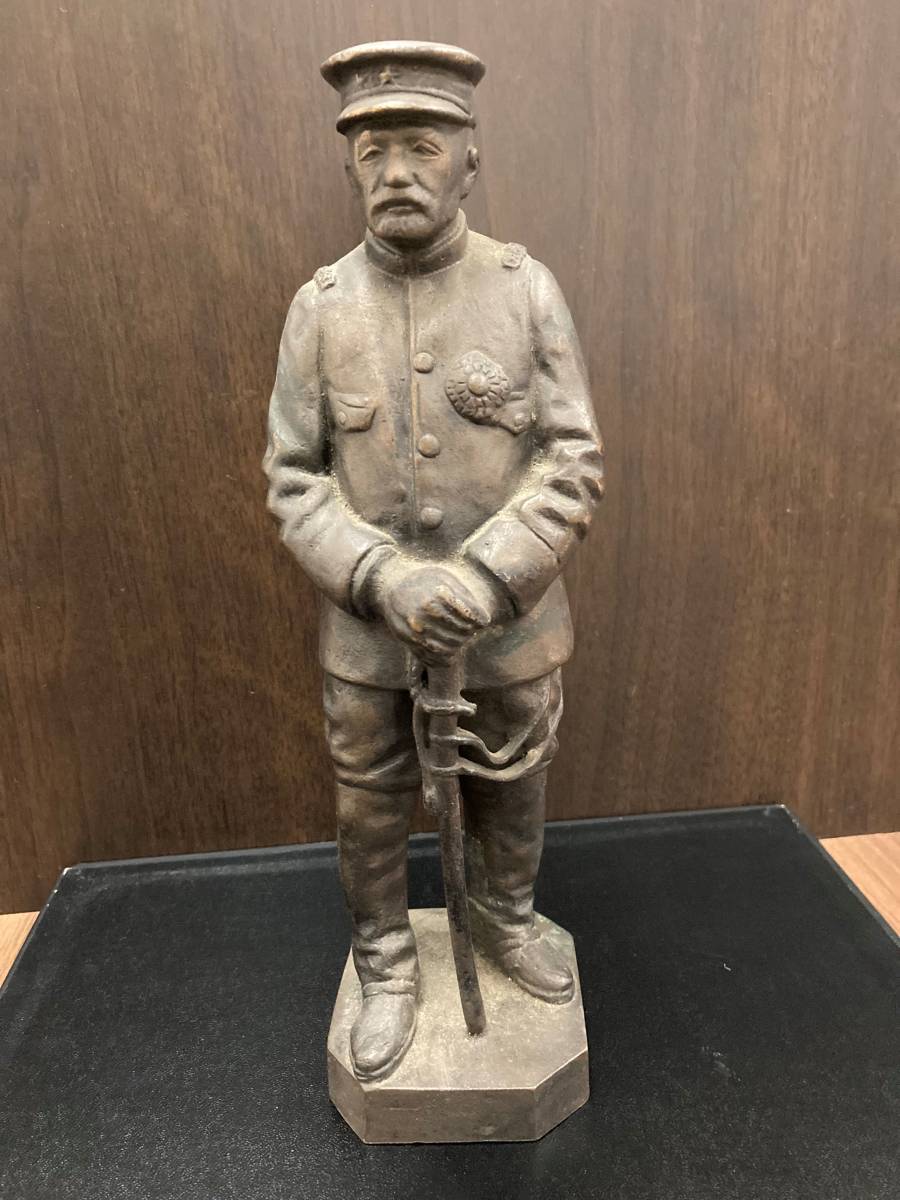 23726 ブロンズ像 骨董品 日本軍 日露戦争 乃木希典将軍像 ヘルプ本舗