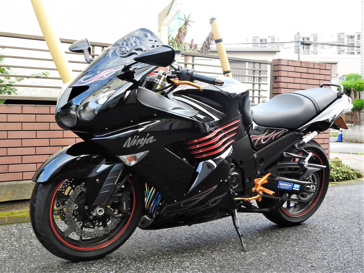 動画で状態確認OK♪車検付き!!ZZR1400 高価なワイバンチタンフルエキ
