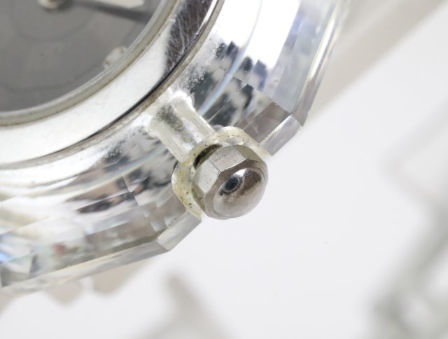 2308-546 スワロフスキー クオーツ 腕時計 SWAROVSKI クリアケース モノクロ 柄文字盤 純正ブレス 腕時計 ウォッチ スワロフスキー [スワロフスキー]Swarovski : JP