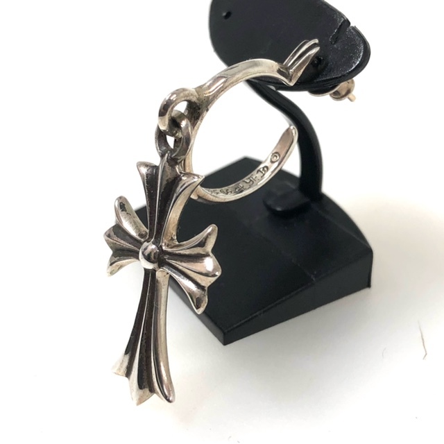 CHROME HEARTS】クロムハーツ タイニークロス フープ ピアス sv925