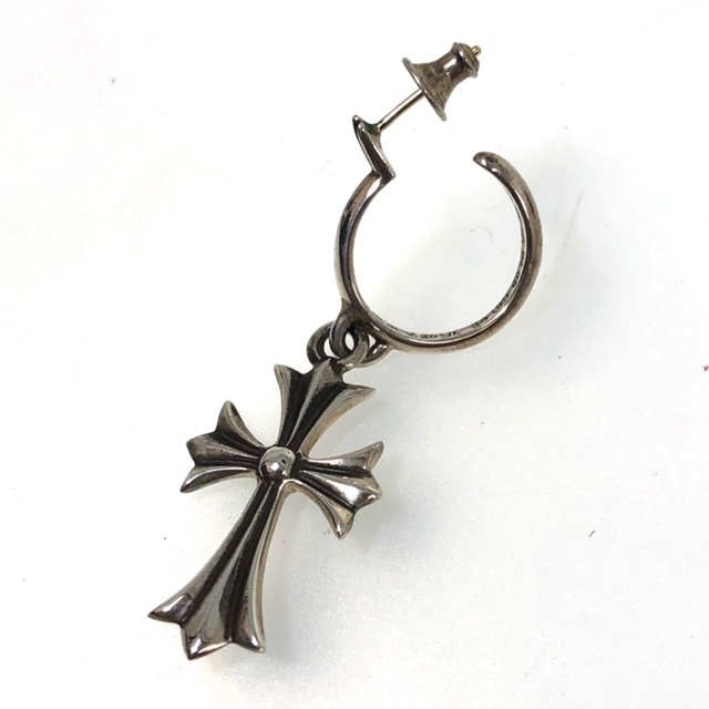 CHROME HEARTS】クロムハーツ タイニークロス フープ ピアス sv925