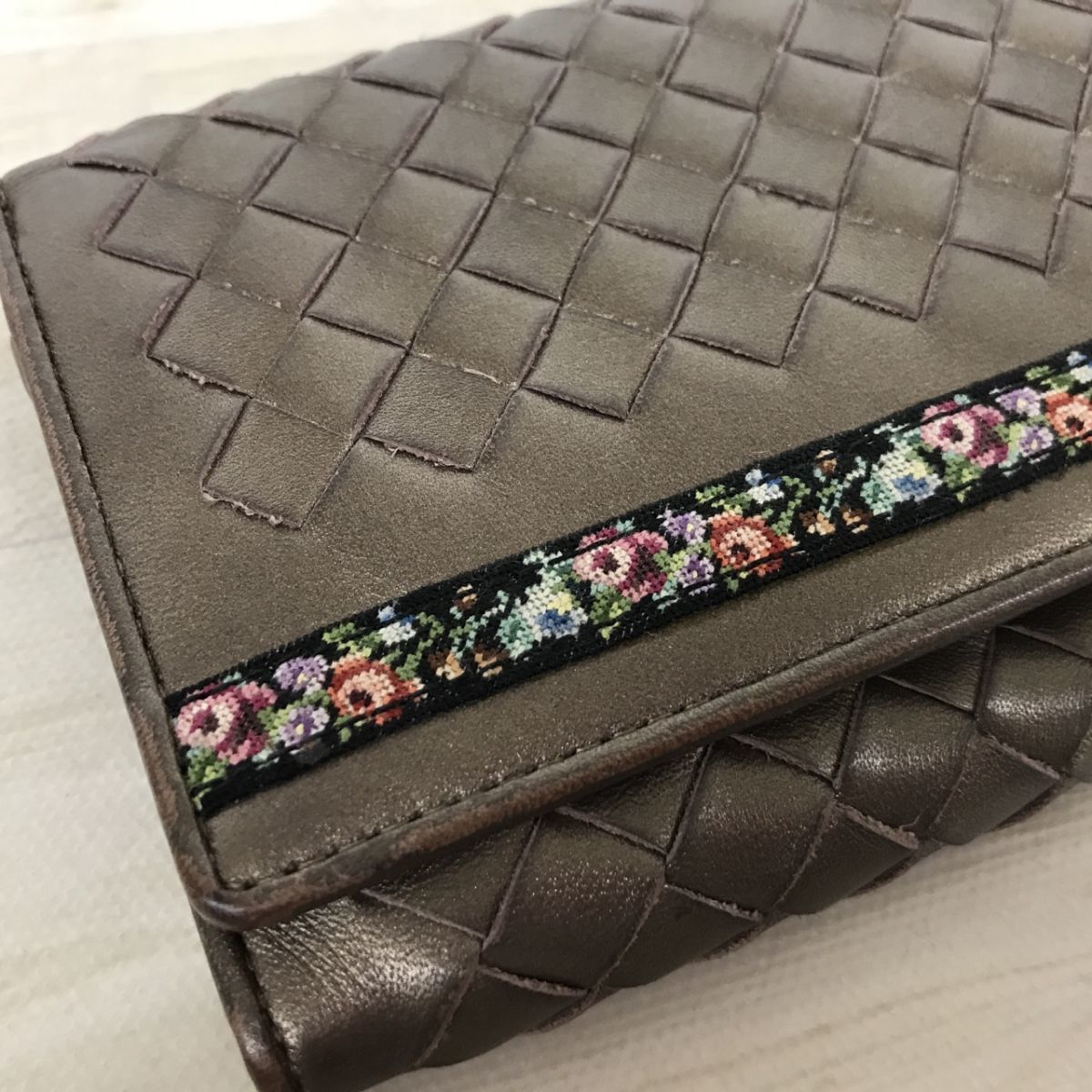 Petit Point Michiko kuge プチポワン 久家道子 二つ折り財布 ブロンズ 