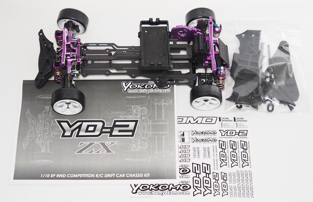 ゆうパック100】ヨコモ YD-2ZX パープルバージョン、OP多数搭載!! 1/10