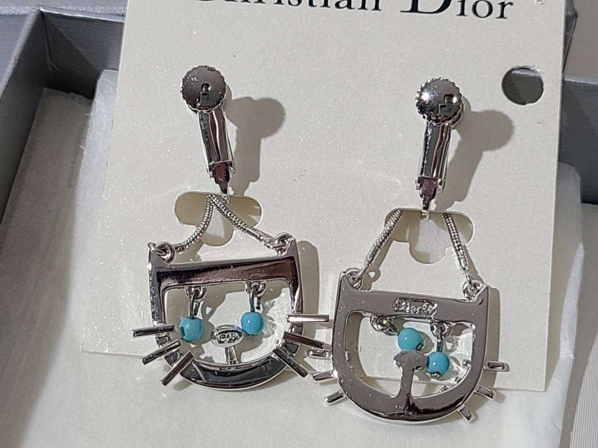 0814-07 Christian Dior クリスチャンディオール キャットモチーフ 猫 
