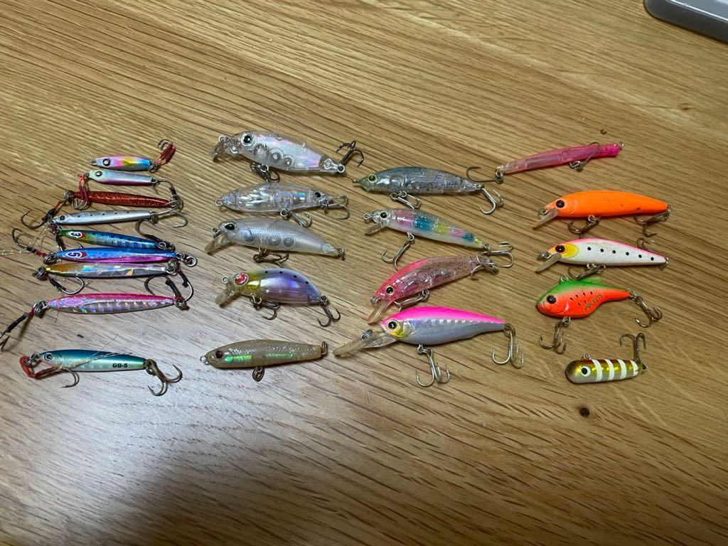 【セット】ライトゲームルアーセット アジング メバリング メタルジグ ペンシル バイブレーション ミノー 月下美人 スミス デュエル 