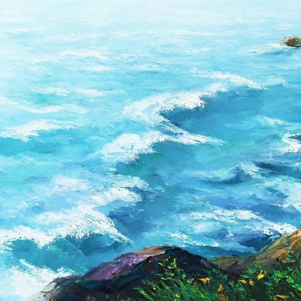 真作】【WISH】桜木稔「雄冬海岸」油彩 20号 大作 1988年作 北海道海景 