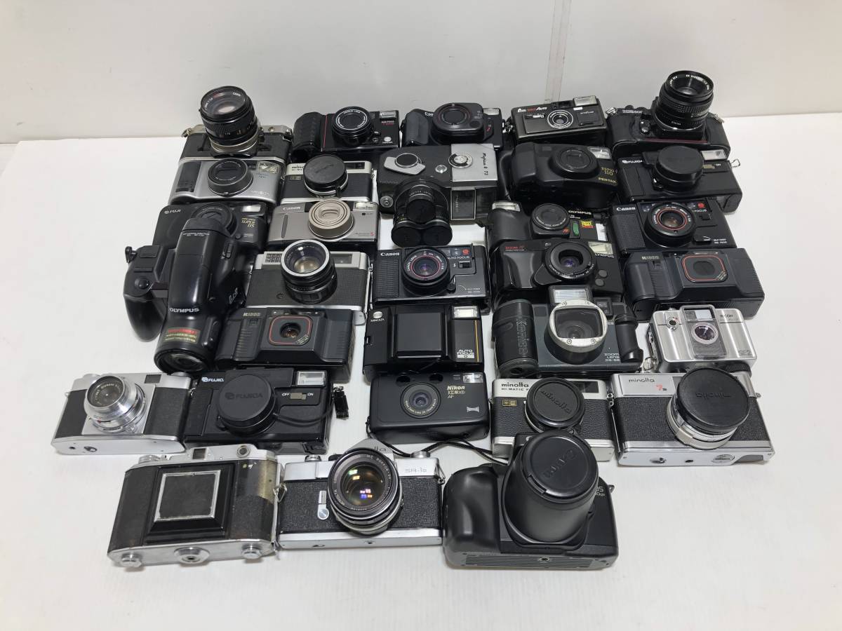 21013◇フィルムカメラ まとめ売り Canon/Nikon/minolta/OLYMPUS