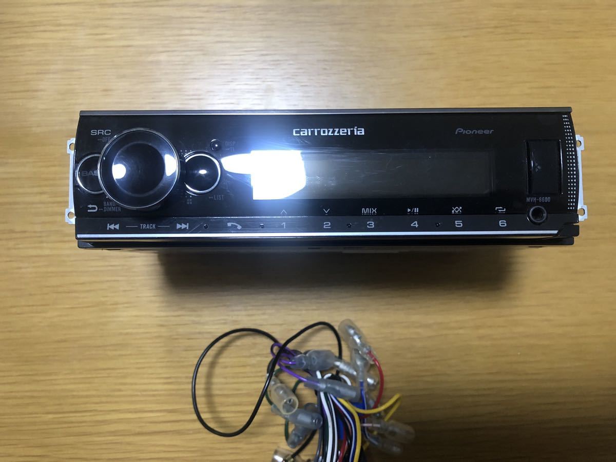 パイオニア カロッツェリア MVH-6600 1DIN Bleutooth AUX/USB/BT 