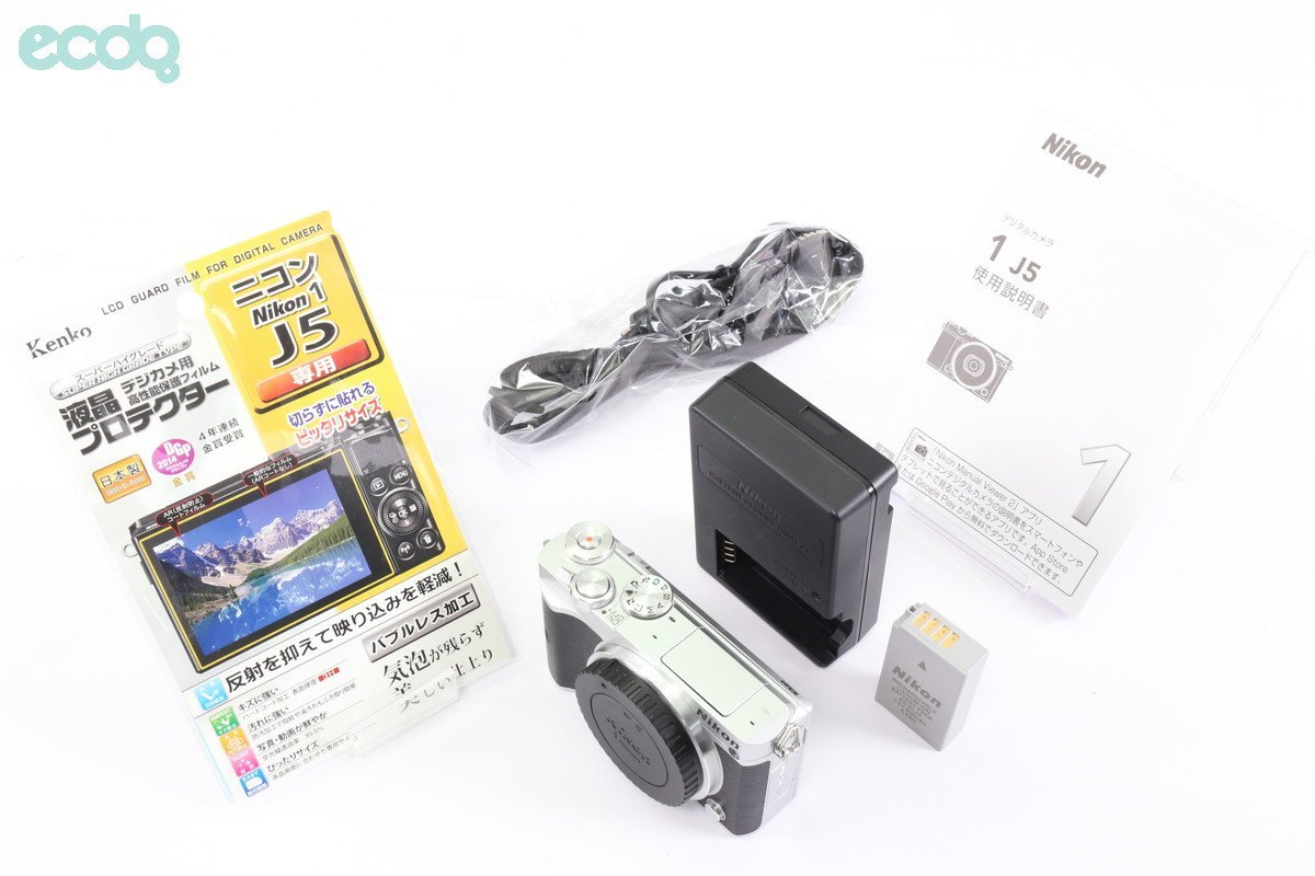 並品 | 動作正常 】 Nikon Nikon 1 J5 ボディ シルバー 【 シャッター 