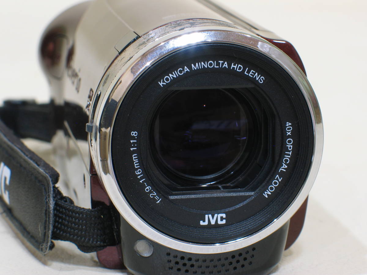 即決！　JVC　Everio GZ-E265　ルージュレッド　付属品付　#078C1205　 JVC Everio GZ-E265-R 手軽に高画質撮影が楽しめる軽量・コンパクトボディハイビジョン 価格比較 メルカリ