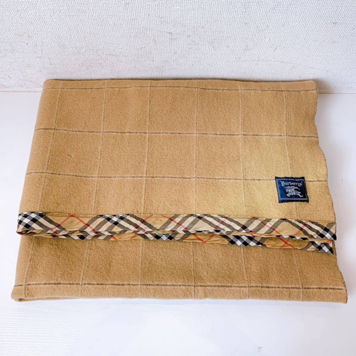 341☆中古☆ Burberrys バーバリー BURBERRY ウール毛布 ウール100