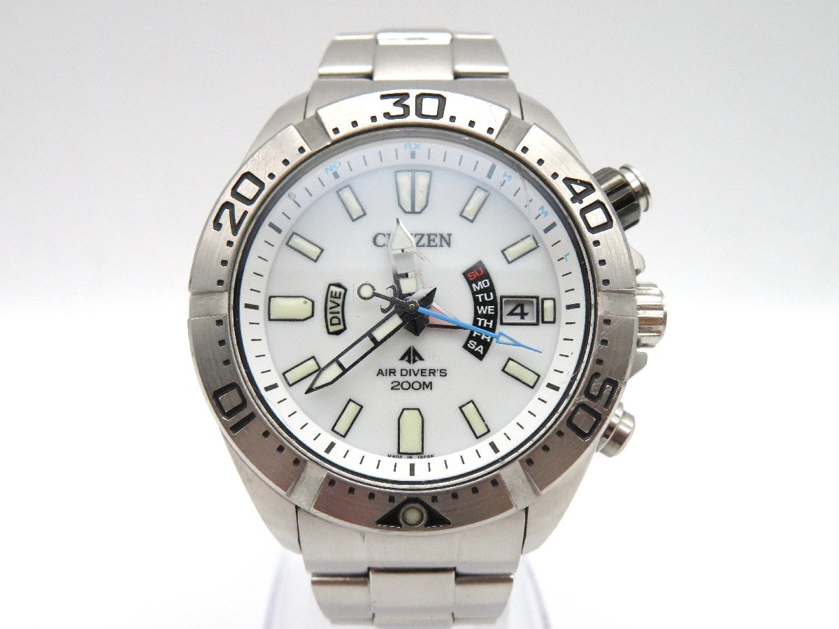 ◇1円◇稼働◇ シチズン h112-t016651 エアダイバーズ 白 ソーラー 
