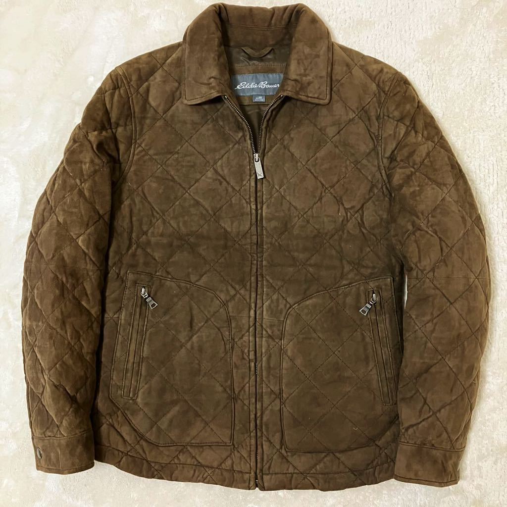 エディーバウアー めんどい レザージャケット スウェード XS ブラウン 