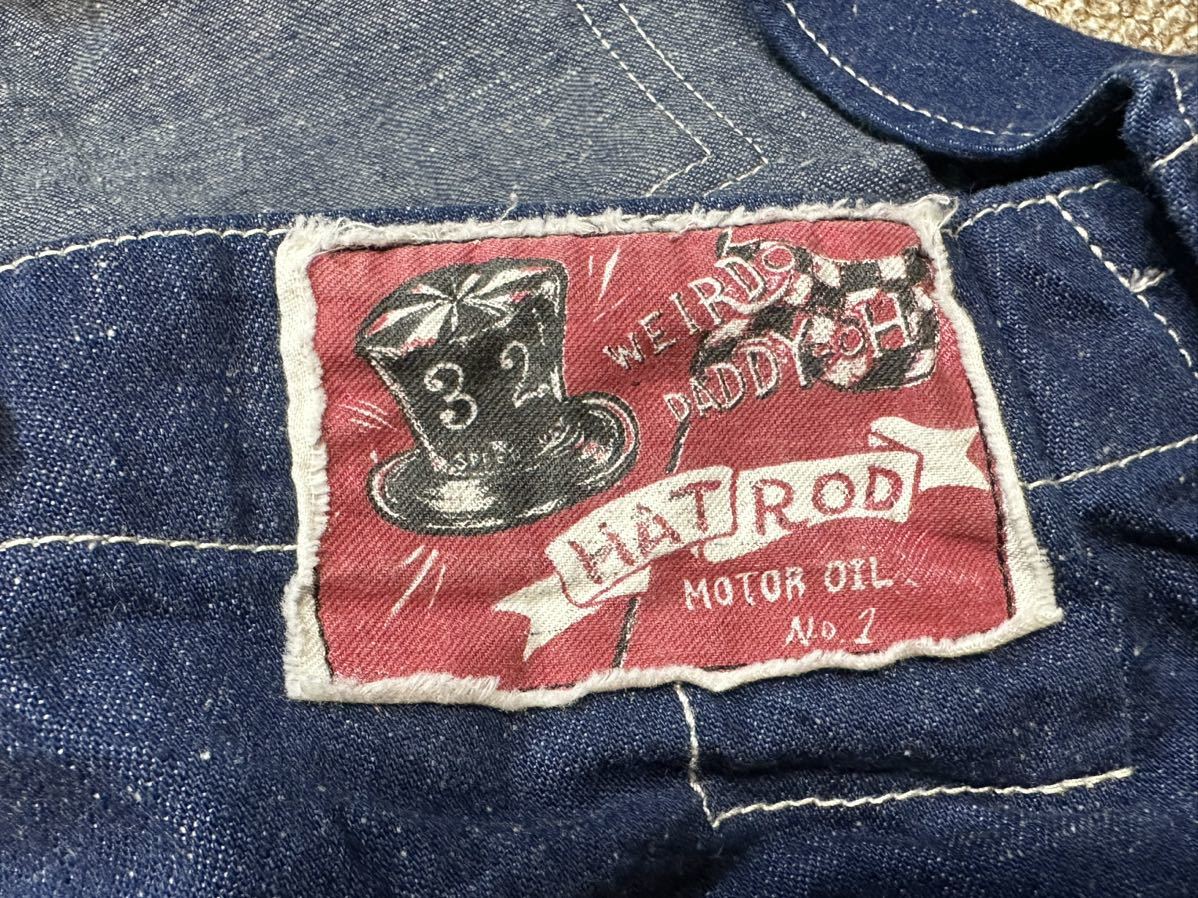 美品 Size S WEIRDO オーバーオール 杢シャンブレー GLAD HAND Gangsterville OLD CROW by GLADHAND Dry bones attractions 