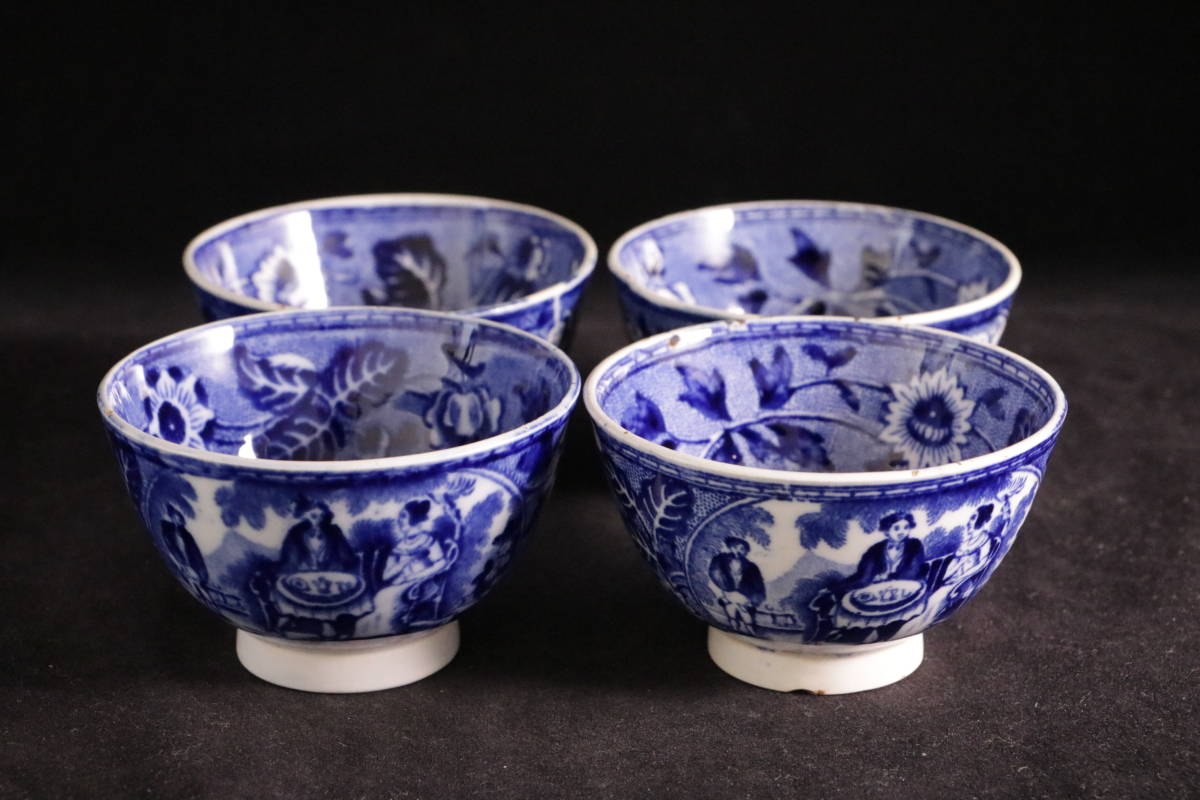 煎茶道具 五良太甫呉祥瑞 染付 煎茶碗 五客 V R4895の通販 by