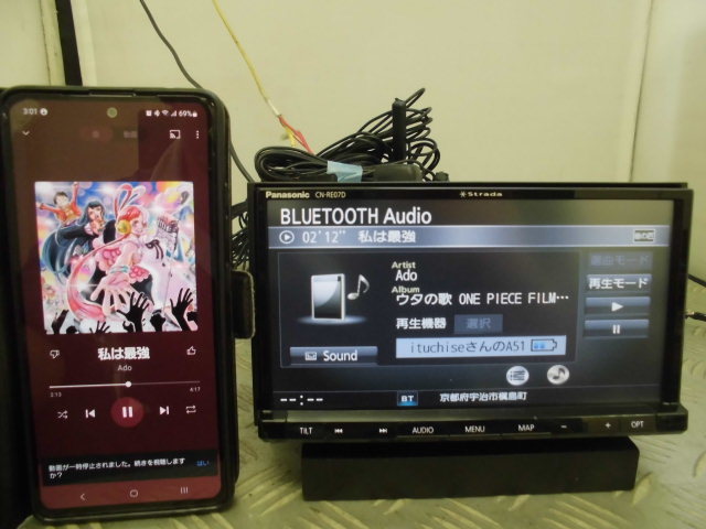 作動確認済み Panasonic パナソニック ストラーダ CN-RE07D SD DVD